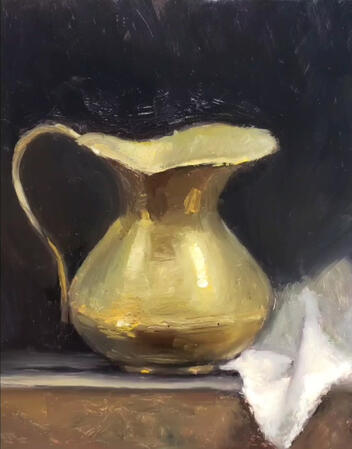 Brass Pot 11"x14" oil on panel